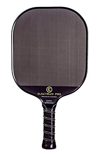 Electrum Pickleball Electrum Pro Paddle USAPA Approved | Carbon Fiber Surface | Polypropylene Honeycomb Core | Best Paddle for Spin and Power | Lightweight Electrum Pickleball Electrum Pro Paddle USAPA Approved | Carbon Fiber Surface | Polypropylene Honeycomb Core | Best Paddle for Spin and Power | Lightweight