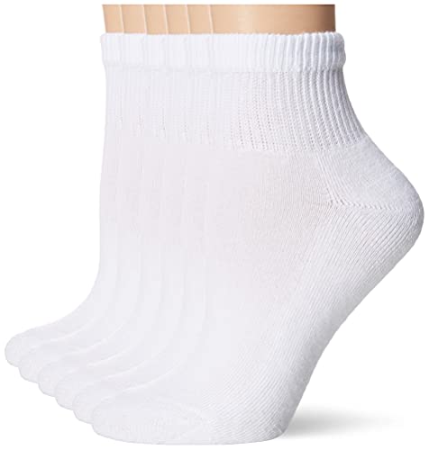 Hanes Ultimate womens 6-pack Ankle athletic socks, White, Shoe Size 5-9 US Hanes Ultimate womens 6-pack Ankle athletic socks, White, Shoe Size 5-9 US