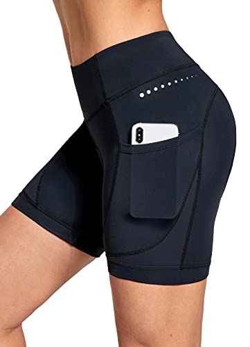 BALEAF Women's 4D Padded Bike Shorts Cycling Tights Padding Pockets Spinning Bicycle Gel Cushion UPF50+ Black M BALEAF Women's 4D Padded Bike Shorts Cycling Tights Padding Pockets Spinning Bicycle Gel Cushion UPF50+ Black M