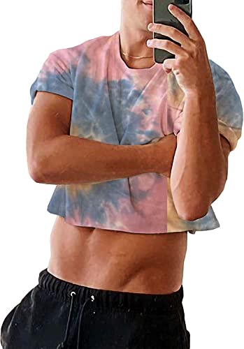 Karlywindow Mens Cropped Tank Top Short Sleeve Print Cotton Crop T Shirt Hot Shirts Karlywindow Mens Cropped Tank Top Short Sleeve Print Cotton Crop T Shirt Hot Shirts