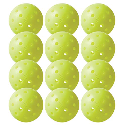 Franklin Sports Outdoor Pickleballs - X-40 Pickleball Balls - USA Pickleball (USAPA) Approved - 12 Pack Outside Pickleballs - Optic Yellow - US Open Ball Franklin Sports Outdoor Pickleballs - X-40 Pickleball Balls - USA Pickleball (USAPA) Approved - 12 Pack Outside Pickleballs - Optic Yellow - US Open Ball