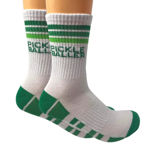 Super Fly Goods Pickle Baller Pickleball Socks | Pickleball Gift | Performance Crew Tennis Socks for Men & Women | Fun Pickle ball Accessory Super Fly Goods Pickle Baller Pickleball Socks | Pickleball Gift | Performance Crew Tennis Socks for Men & Women | Fun Pickle ball Accessory