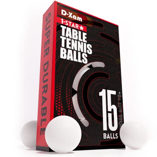 1 Star White Table Tennis Balls New Durable ABS 40+ Ping Pong Balls - Training & Practice Racquet Ball - Ideal for DIY Art Craft Fun Games Party Decoration Pet Toy & Learning Activities