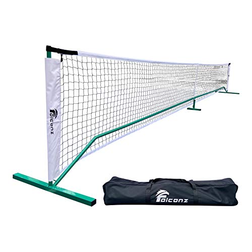 Falconz Regulation Size Pickleball Net for Outdoor and Indoor - Portable 22 Feet Long Net with Steel Frame and PE Netting - Carry Bag Included Falconz Regulation Size Pickleball Net for Outdoor and Indoor - Portable 22 Feet Long Net with Steel Frame and PE Netting - Carry Bag Included