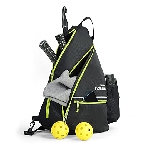 MANGROVE Pickleball Bag, Men's & Women's Pickleball Backpack, Adjustable Sling Bag with Fence Hook/Upgraded Capacity/Safety Pocket/Water Bottle Holder - 2020 New Design Pickle Ball Paddle Bag (Green) MANGROVE Pickleball Bag, Men's & Women's Pickleball Backpack, Adjustable Sling Bag with Fence Hook/Upgraded Capacity/Safety Pocket/Water Bottle Holder - 2020 New Design Pickle Ball Paddle Bag (Green)