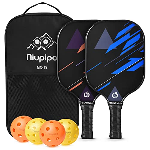 niupipo Pickleball Paddles, Fiberglass Surface, Pickleball Set of 4 Balls and 1 Pickleball Bag niupipo Pickleball Paddles, Fiberglass Surface, Pickleball Set of 4 Balls and 1 Pickleball Bag