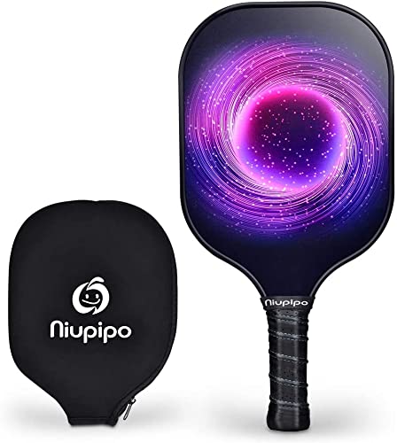 niupipo Pickleball Paddle, USAPA Approved Pickleball Paddle with Fiberglass Surface, Protective Cover, Ultra Cushion, Polypropylene Honeycomb Core, 4.5-Inch Grip, 8.2 Ounces, Purple niupipo Pickleball Paddle, USAPA Approved Pickleball Paddle with Fiberglass Surface, Protective Cover, Ultra Cushion, Polypropylene Honeycomb Core, 4.5-Inch Grip, 8.2 Ounces, Purple