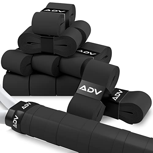 ADV Tennis Dry Overgrip - 12 Pack - Ultra Absorbent Grip Tape with Exclusive FeltTac Material for High Velvety Comfort - Pro Tested & Designed (Midnight) ADV Tennis Dry Overgrip - 12 Pack - Ultra Absorbent Grip Tape with Exclusive FeltTac Material for High Velvety Comfort - Pro Tested & Designed (Midnight)