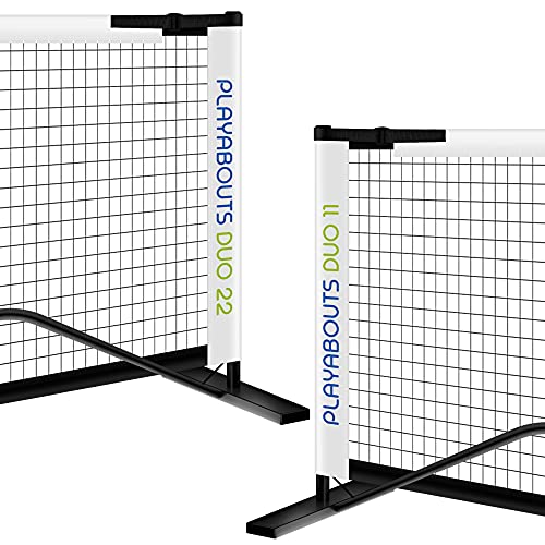 Portable Pickleball Net Set – 2 Pickleball Nets in 1 – 22 Foot Regulation Size and Bonus 11 Foot Half Court Option – Versatile Pickle Ball Net for Indoor or Outdoor Games on Court Driveway or Backyard Portable Pickleball Net Set – 2 Pickleball Nets in 1 – 22 Foot Regulation Size and Bonus 11 Foot Half Court Option – Versatile Pickle Ball Net for Indoor or Outdoor Games on Court Driveway or Backyard