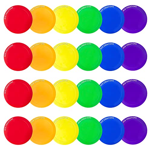 Ace Creations 9 Inch Poly Vinyl Spot Markers – Training Drills with School Gyms, Sports Teams, Track and Field, Basketball, Football, Soccer, Baseball, Gymnastics, Preschool, Kindergarten – Set of 12 Ace Creations 9 Inch Poly Vinyl Spot Markers – Training Drills with School Gyms, Sports Teams, Track and Field, Basketball, Football, Soccer, Baseball, Gymnastics, Preschool, Kindergarten – Set of 12