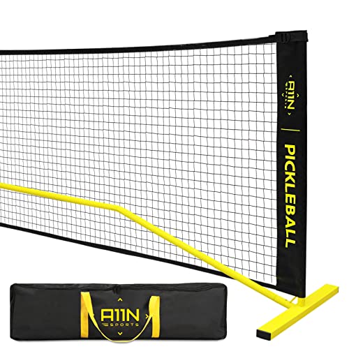 A11N Portable Pickleball Net System, 22ft Regulation Size, Yellow/Black A11N Portable Pickleball Net System, 22ft Regulation Size, Yellow/Black